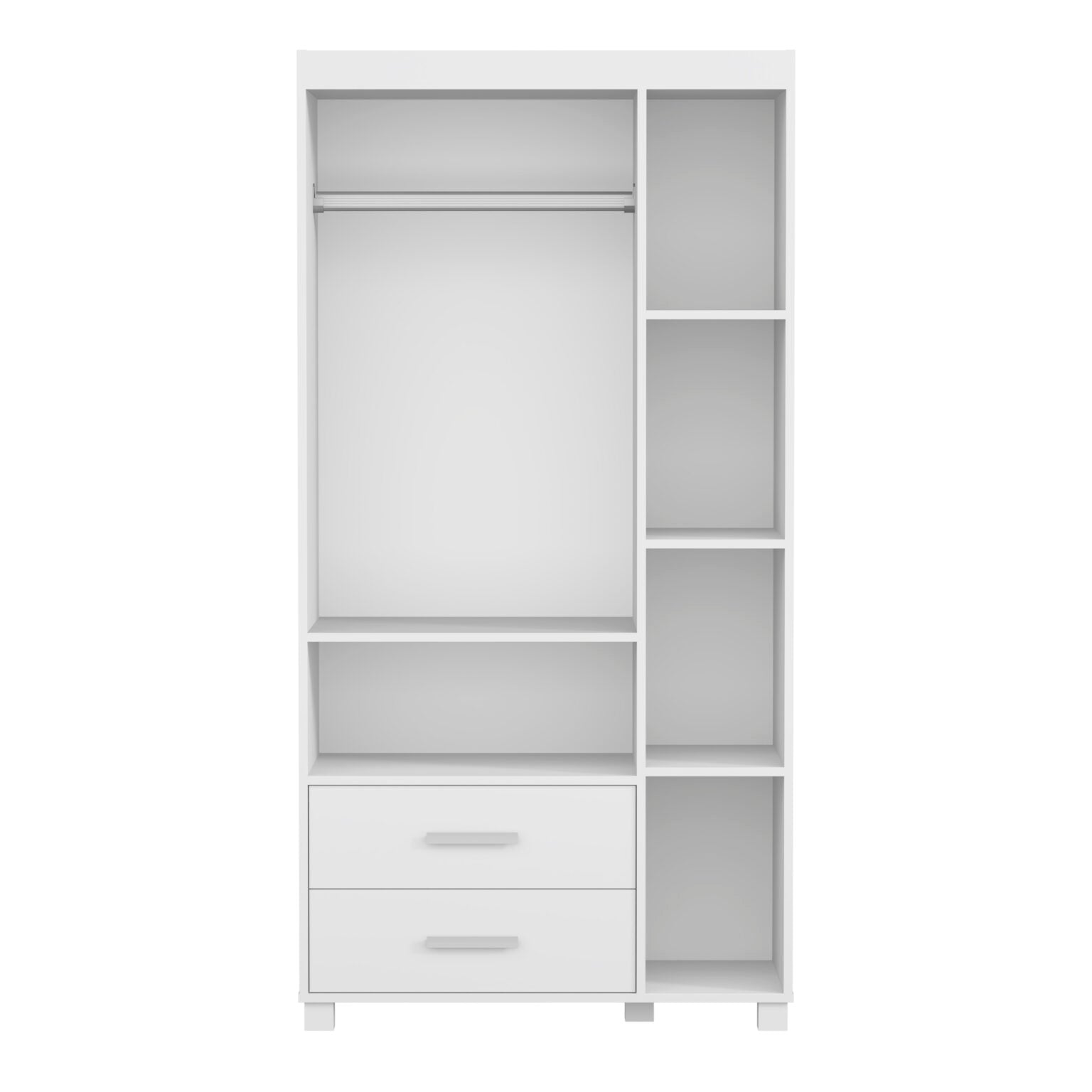 Guarda-Roupa 4 Portas Lívia 0,89 m Branco(Sem adesivo) – MADEC/VJ MÓVEIS