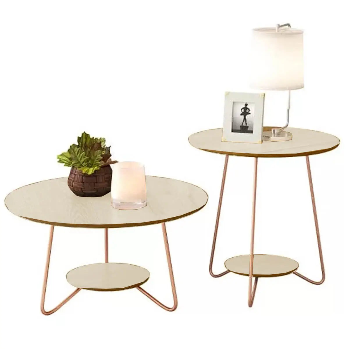 Conjunto Liz Mesa de Centro e Lateral EJ freijó off