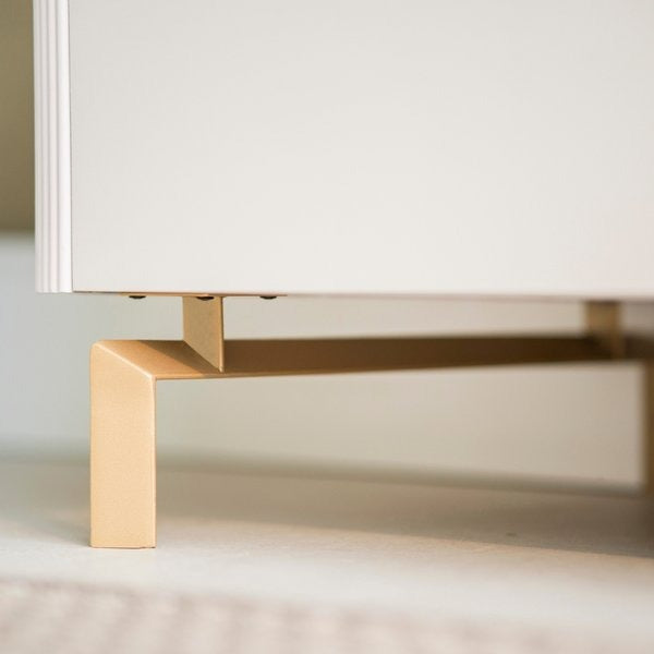 Painel + Rack Santorini Off White/Tauari Fosco – LINEA BRASIL