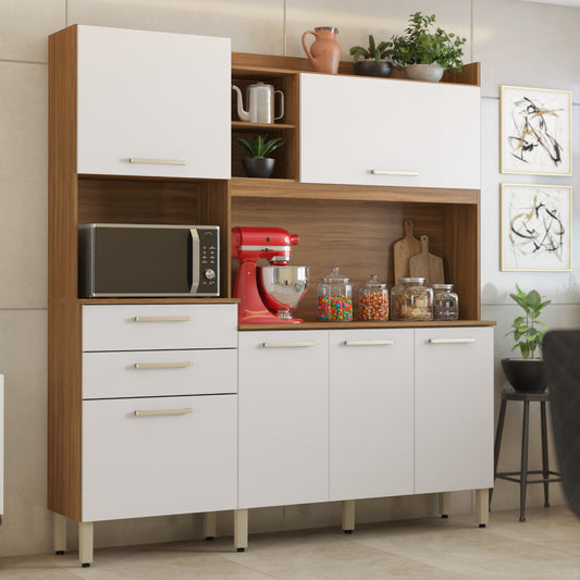 Kit Cozinha Select 1,78 m Amêndola Touch/Branco – DEMÓBILE