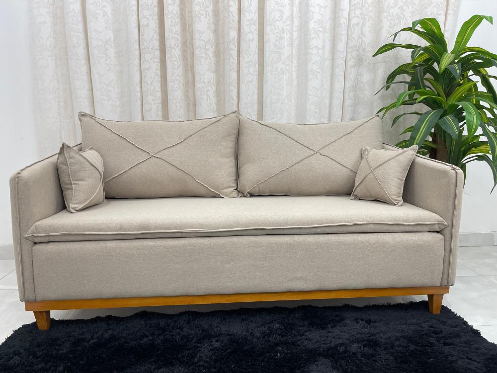 Sofá 2 lugares Lisboa Living 1.80m – Bege Linho - Móveis furniture