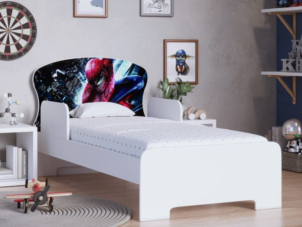 Cama Juvenil Adesivada – Tema Homem Aranha - Móveis furniture