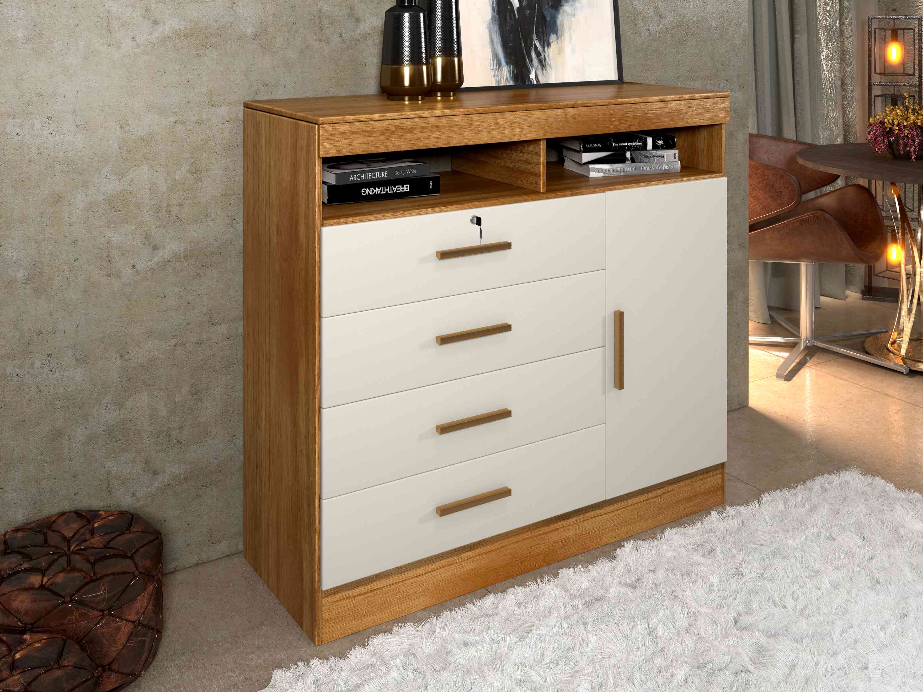 Comoda Ipanema 4G1P - Móveis furniture