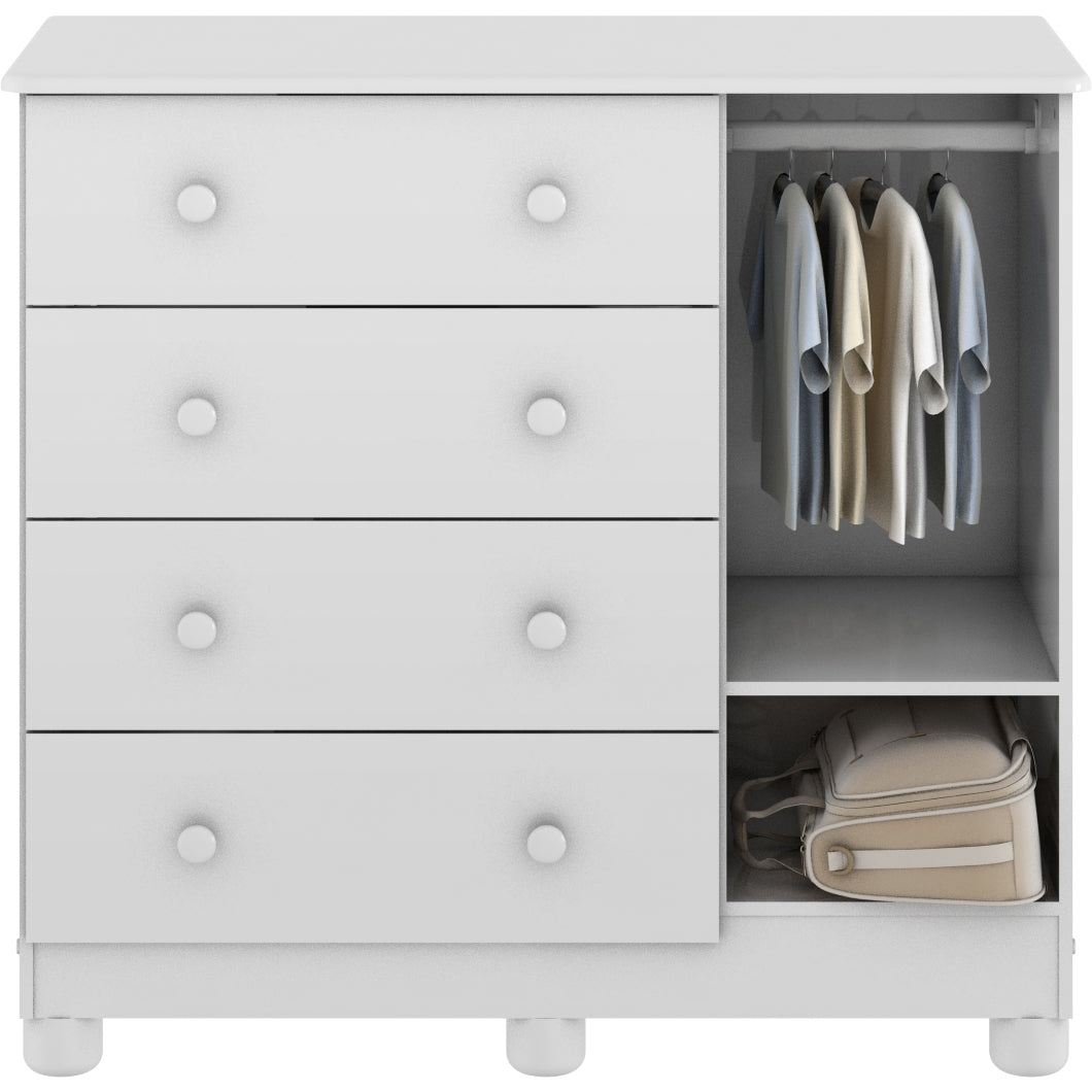 Cômoda Tedy Branco Brilho – PEROBA MÓVEIS