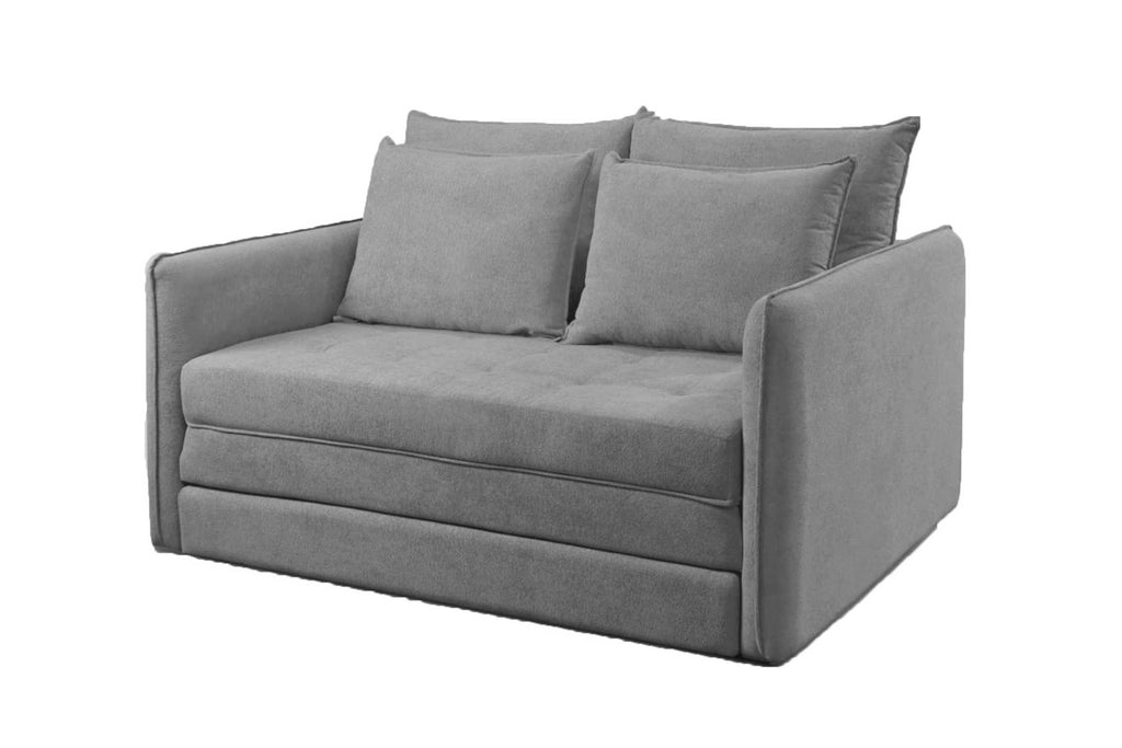 SOFA CAMA SF.4390 NORONHA VELUDO CINZA 526-BR P/COLCHAO –