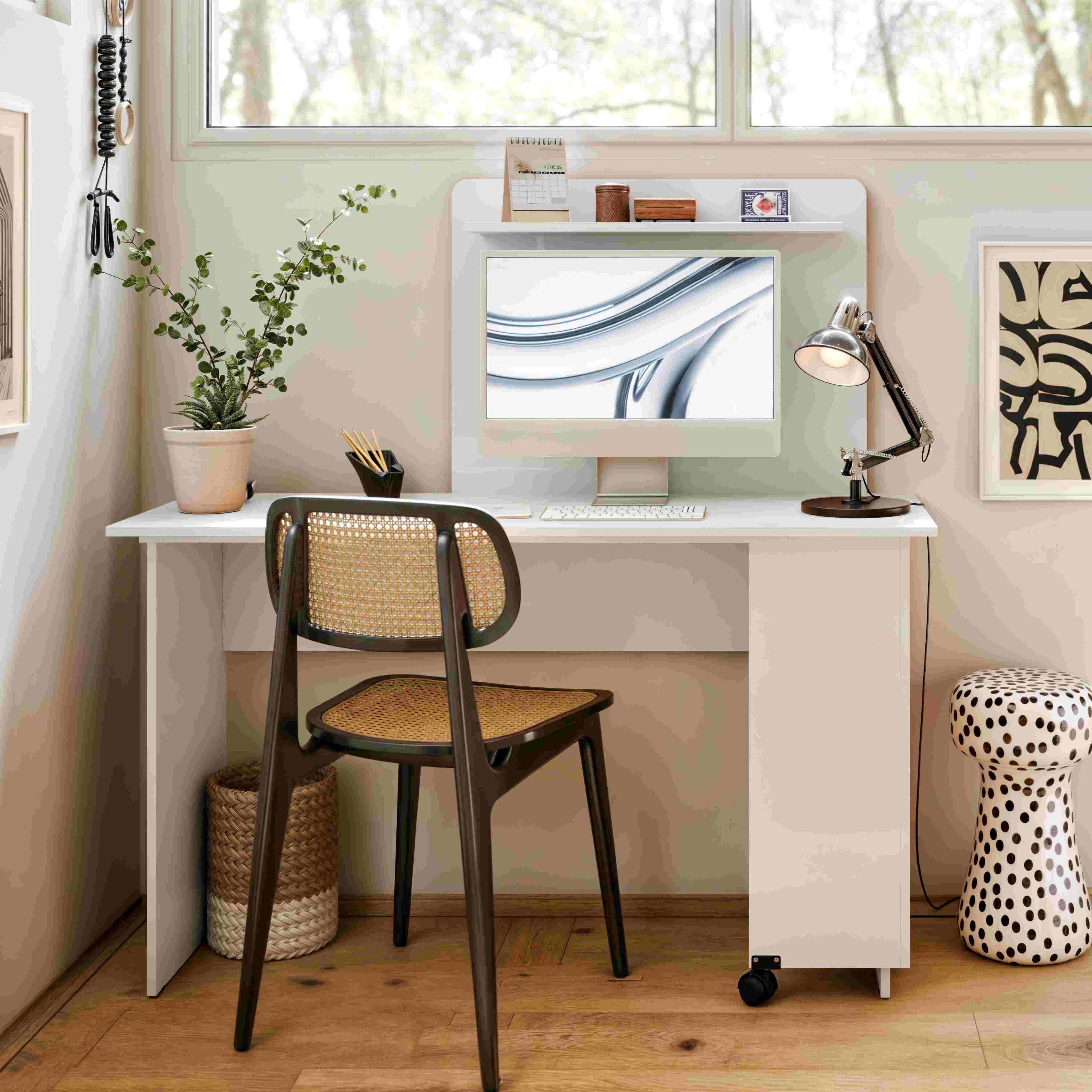 Escrivaninha em L Branco EJ Moveis