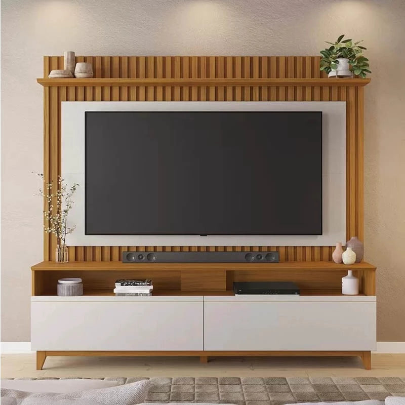 Home NT 1340 Ripado Larg. 1.83m Freijó/Off Notável - Móveis furniture