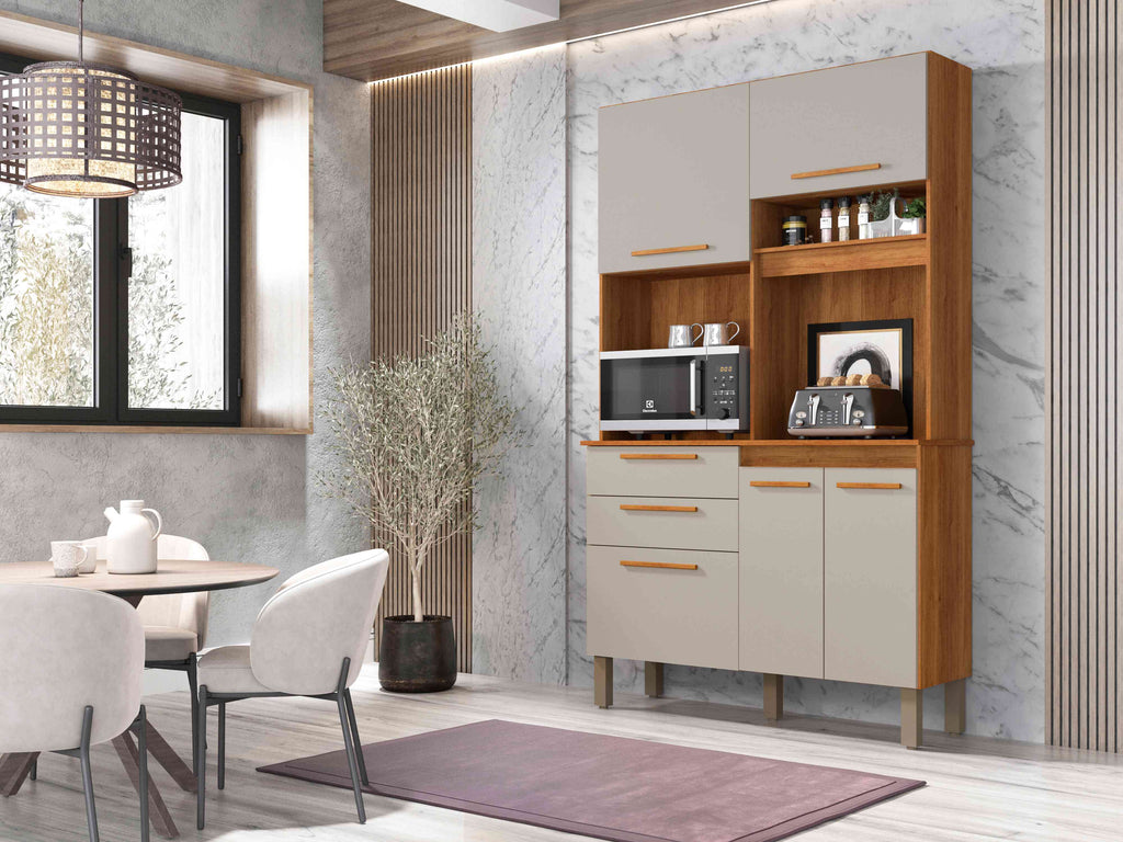 Cozinha Dubai 5P2G Cinamomo.Off White Salleto