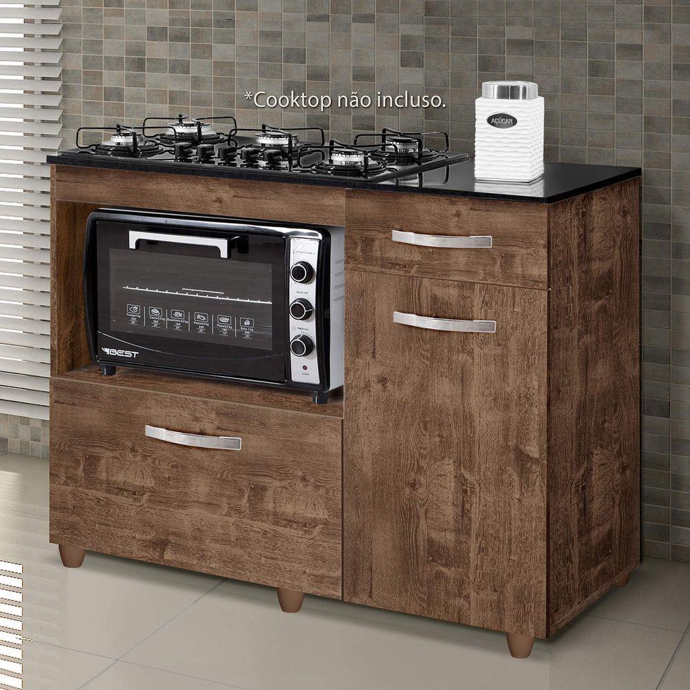 Balcao Violeta para CookTop 4 Bocas - Móveis furniture