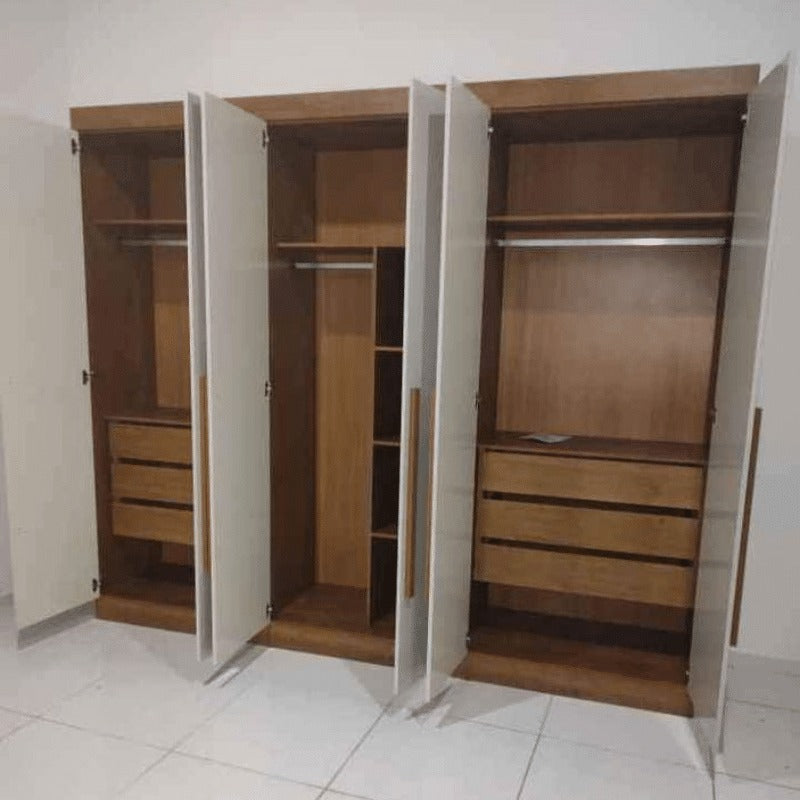 Guarda-Roupa 6 Portas Berlim 2,00 m Cinamono/Off White – MINASPLAC