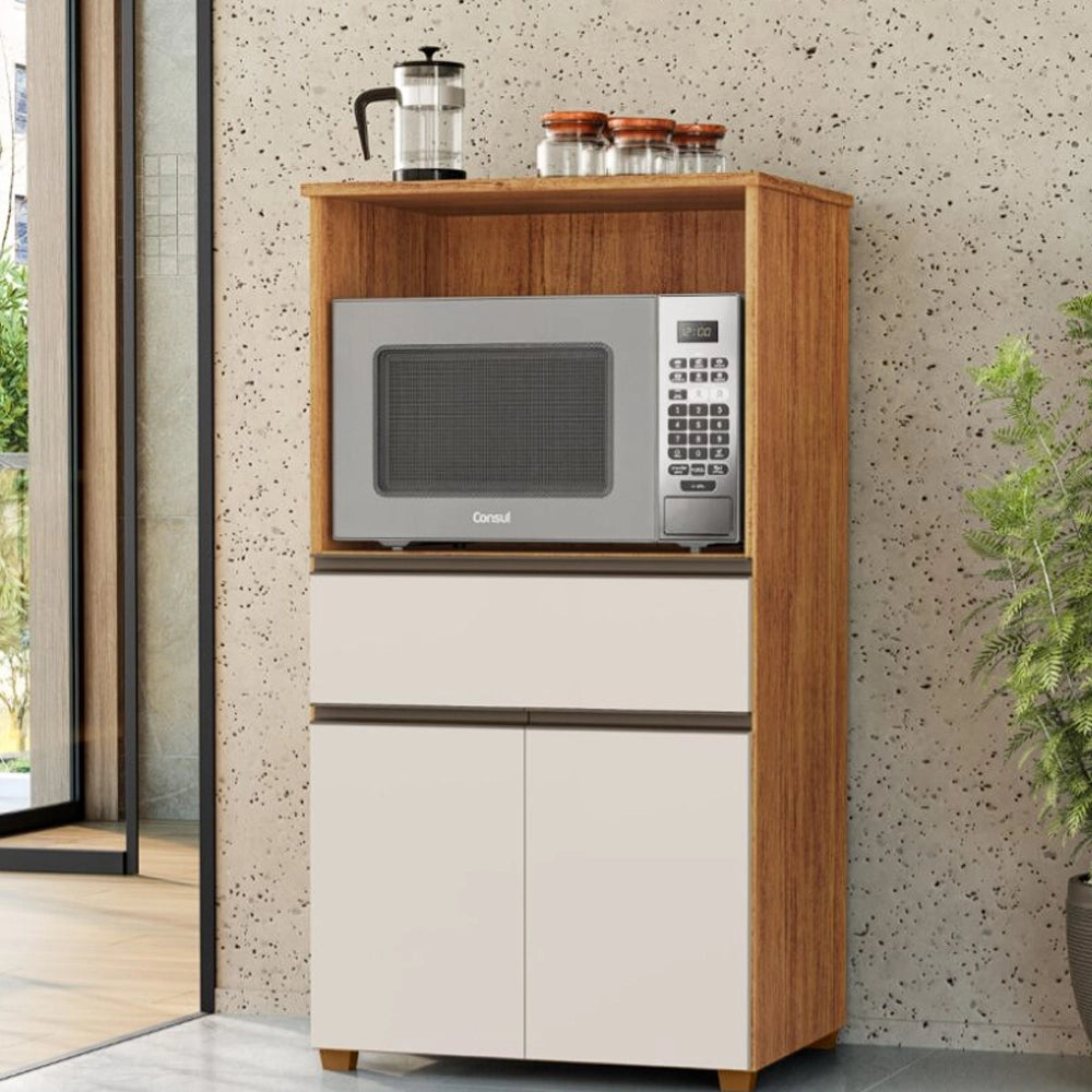 Balcão Micro-ondas Noruega 2 Portas 1 Gaveta Rud Rack