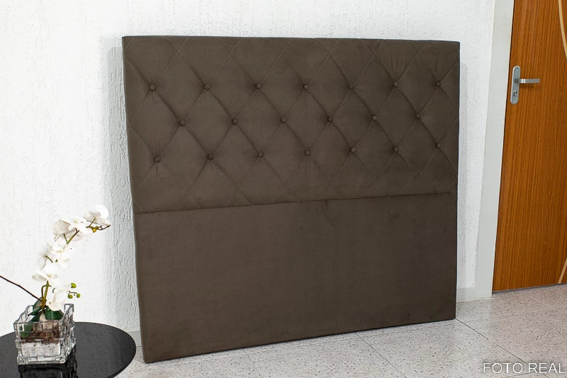 Cabeceira Casal Rio Sued Marrom Largura 1.40m - Móveis furniture
