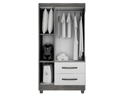 Guarda Roupa Estrela 3 portas – Cinamomo/Off White - Móveis furniture