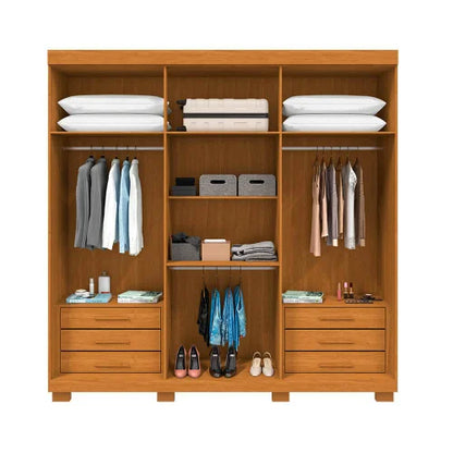 Guarda Roupa Acp Eliza 6 Portas com Pés - Cinamomo/off White