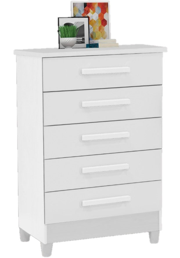 Cômoda Paola 5 gavetas Rudrack - Móveis furniture