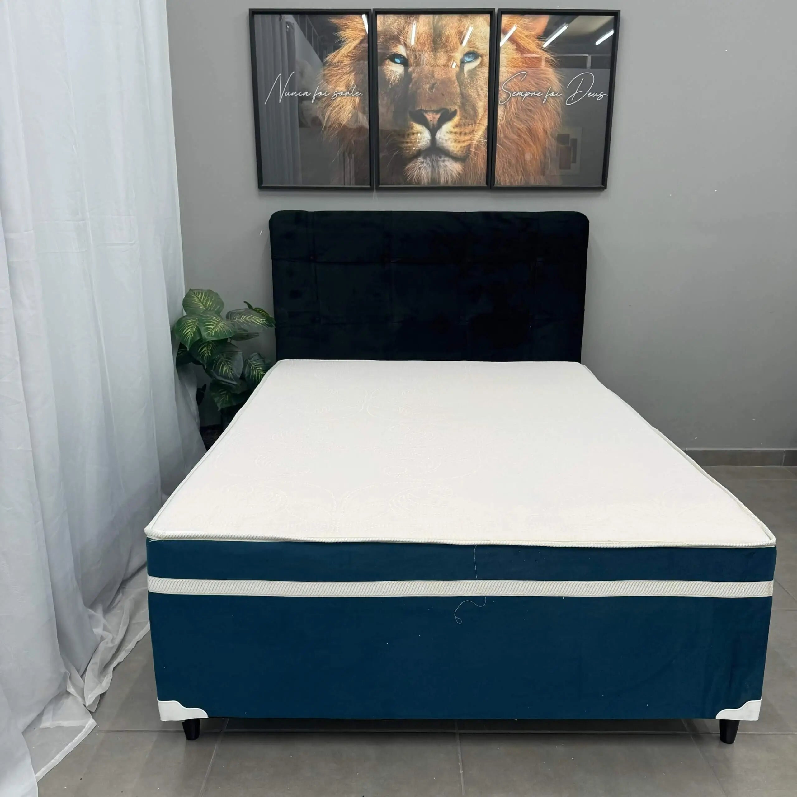 Cama Box Alto Nivel Casal com Molas Ensacadas 138x188x60cm