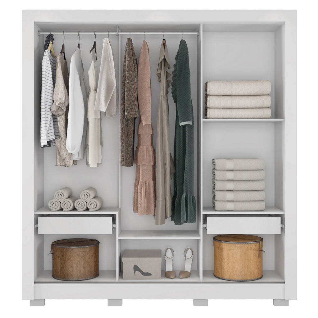 Guarda-Roupa 3 Portas Chile 1,914 m Branco – CAEMMUN MOVELARIA