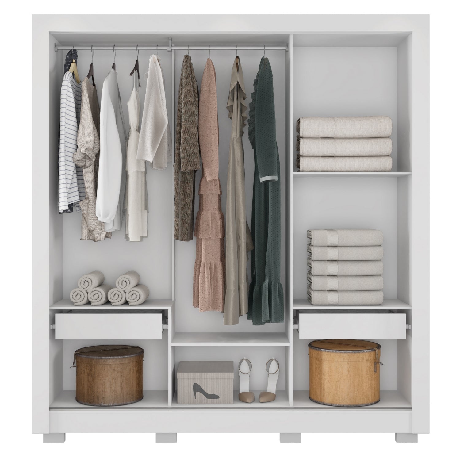 Guarda-Roupa 3 Portas Chile 1,914 m Branco – CAEMMUN MOVELARIA