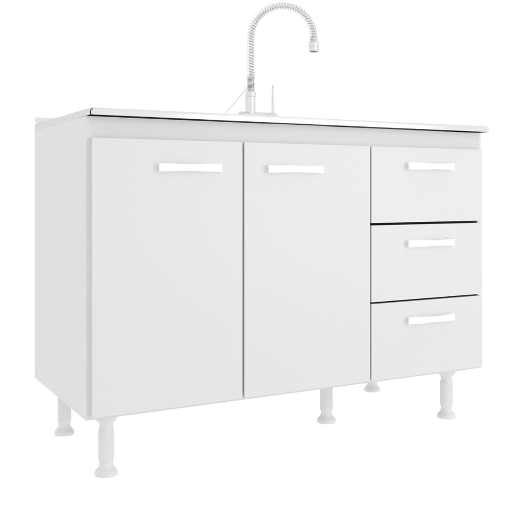 Balcão para Pia 120cm com Tampo SEM A PIA - Móveis furniture