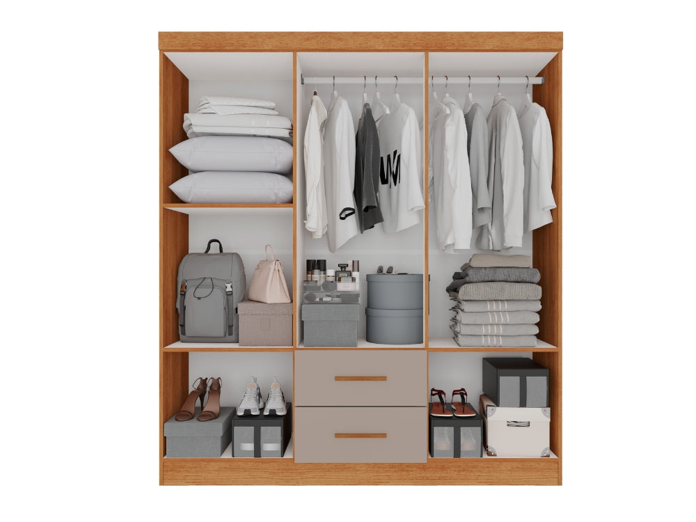 Guarda-Roupa Estrela 6 portas – Cinamomo/Off White