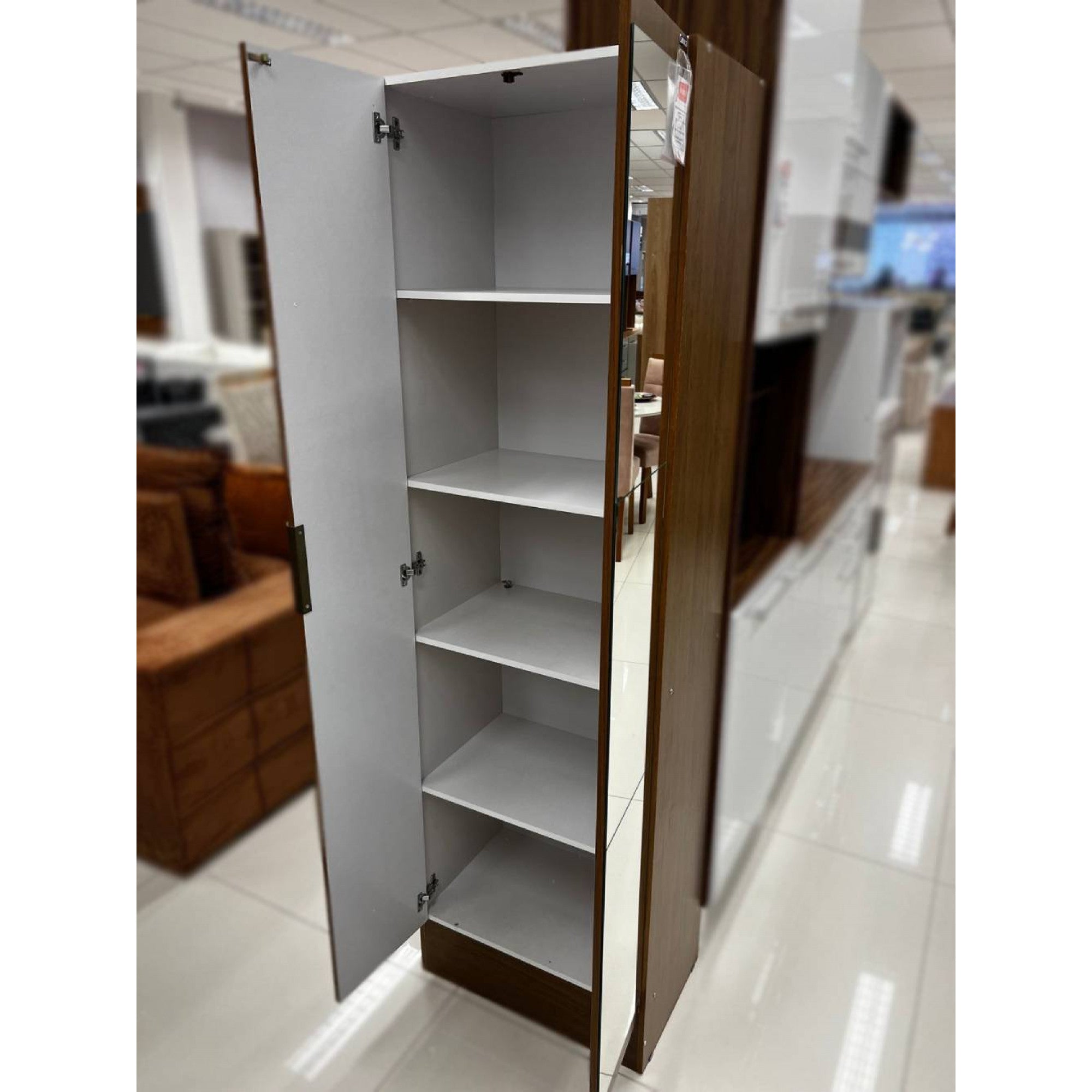 Multiuso Sapateira Maricá Premium 2 Portas C/Espelho Larg. 0.54m Freijó Carioca - Móveis furniture