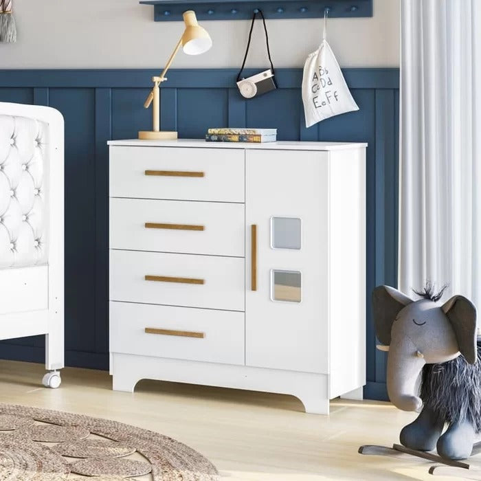 Comoda Fly 4G1P Branco Tigus - Móveis furniture