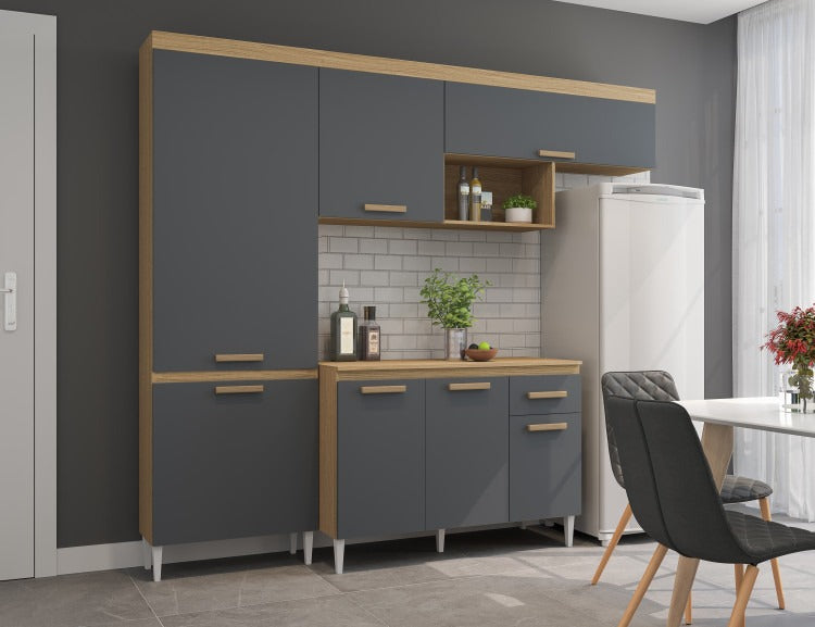 Cozinha Naiomi com Balcao 7P1G - Móveis furniture