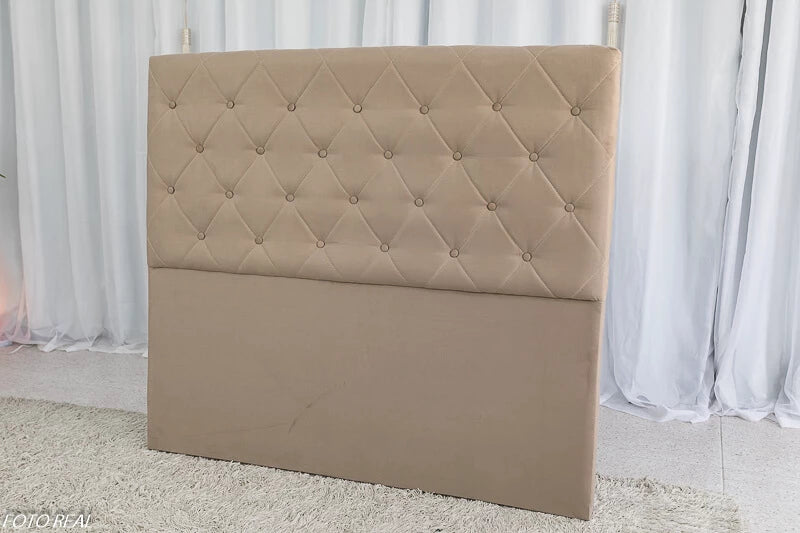 Cabeceira Casal Rio Sued Bege Larg. 1.40m - Móveis furniture