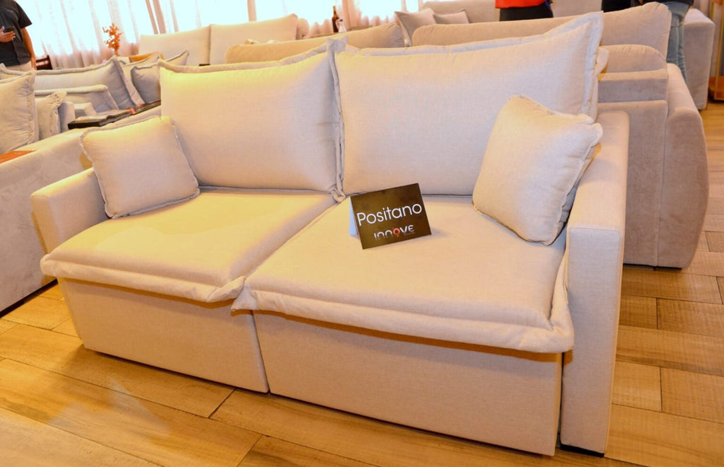 Sofá Cama Retrátil Positano 1,80 m Linho Marfim 12 – INNOVE ESTOFADOS