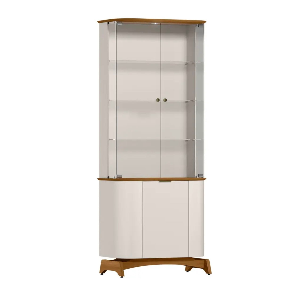 Cristaleira Serena com 3 Portas e LED New Ceval