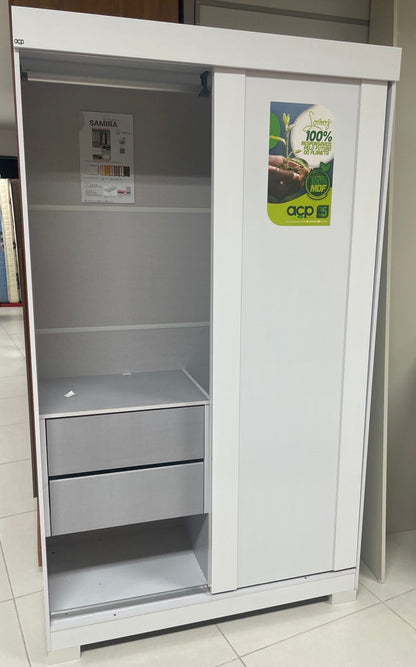 Guarda-Roupa 2 Portas Samira 1,098 m Branco/Azul/Lilás/Rosa Flex – ACP MÓVEIS - Móveis furniture