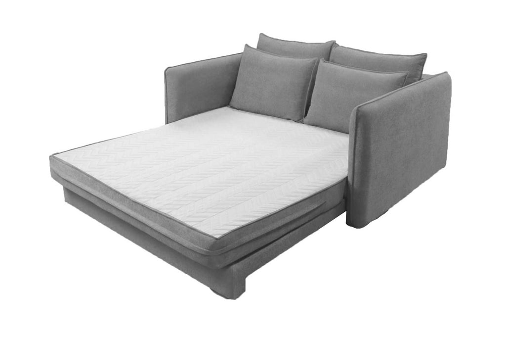 SOFA CAMA SF.4390 NORONHA VELUDO CINZA 526-BR P/COLCHAO –