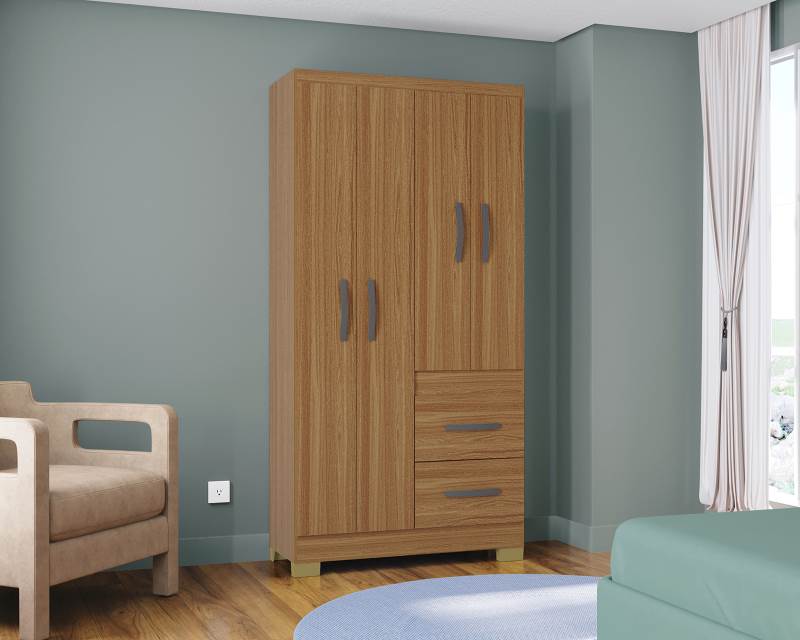 Roupeiro New Marbela 4P2G Cinamomo Poquema