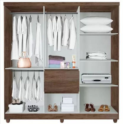 Roupeiro Master Top 8P2G Branco Neve Imop - Móveis furniture