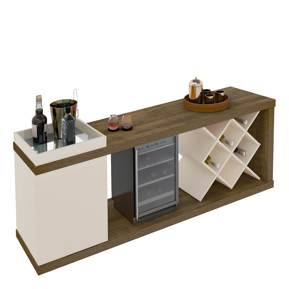 Rack Bar até 60″ Madrid Pinho/Off White – ARTELY - Móveis furniture