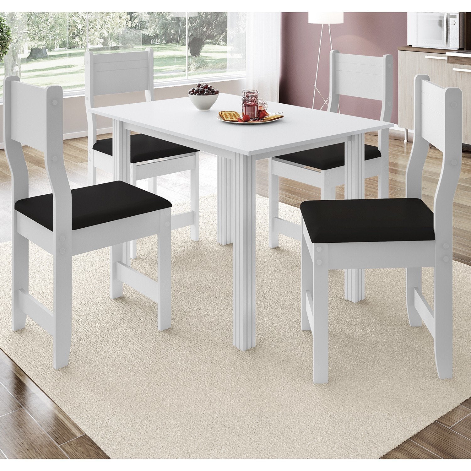 Conjunto de Mesa 4 Cadeiras Dallas Caribe - Móveis furniture