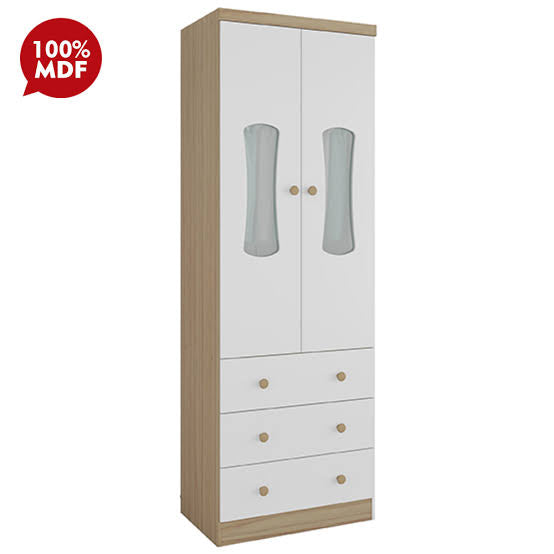 GUARDA ROUPA LUNA 2 PORTAS – PEROBA - Móveis furniture