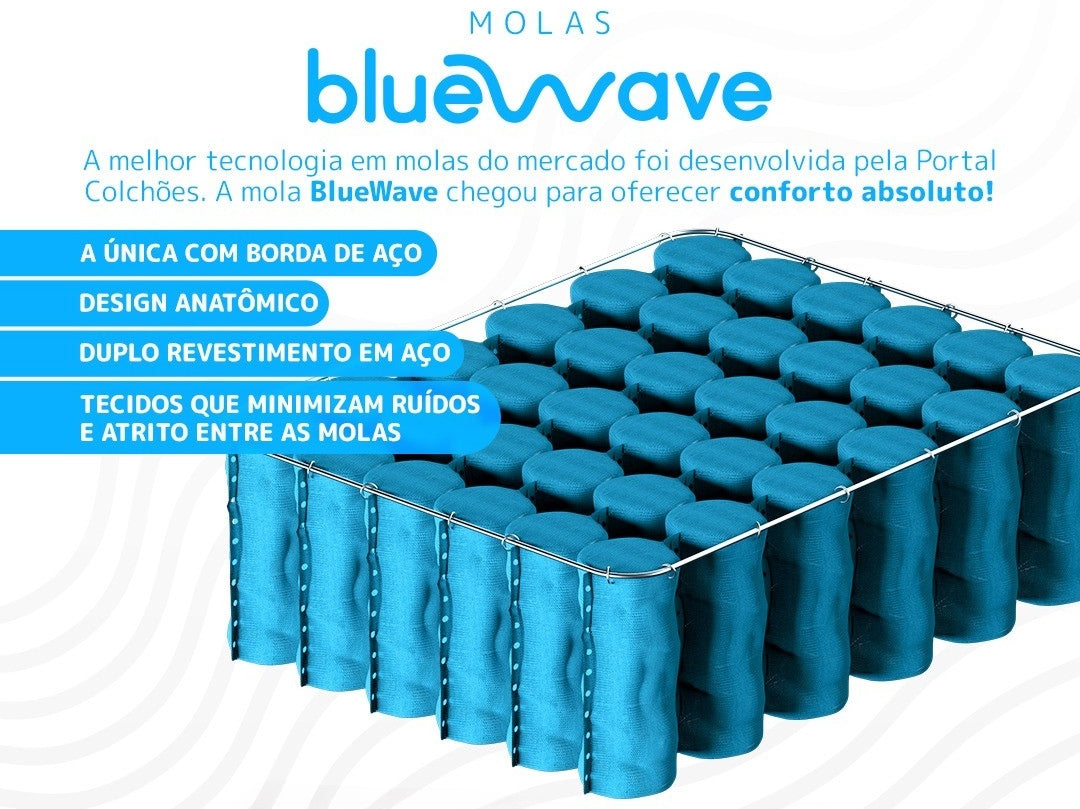 Colchão Queen Texas D28 + Base Box Simples Corino Branco – GAZIN COLCHÕES + ALTO NÍVEL CAMAS E COLCHÕES