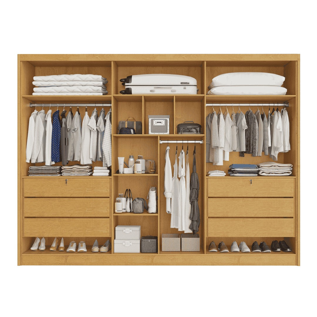 Guarda Roupa 6 Portas Madri (2 Portas Reflecta) 2,795 m Peroba – MÓVEIS EUROPA