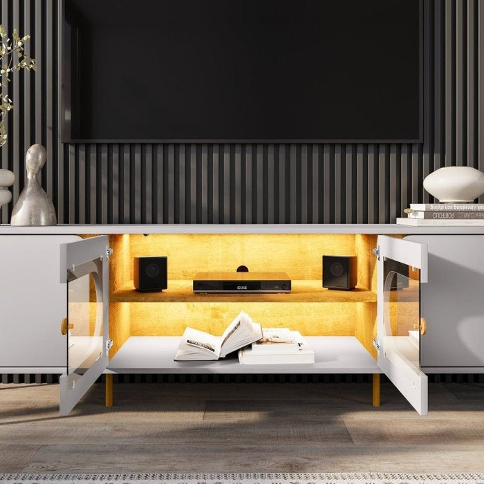 Rack até 75″ Juquehy Off White/Naturale – BECHARA