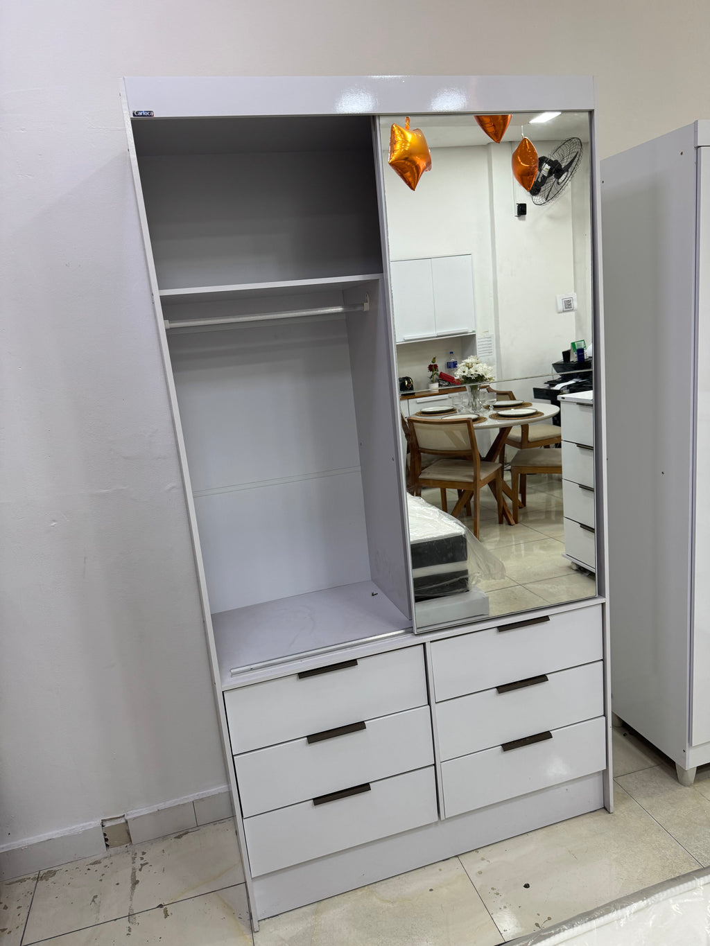 Guarda-Roupa 2 Portas Sevilha Plus(Com espelho)