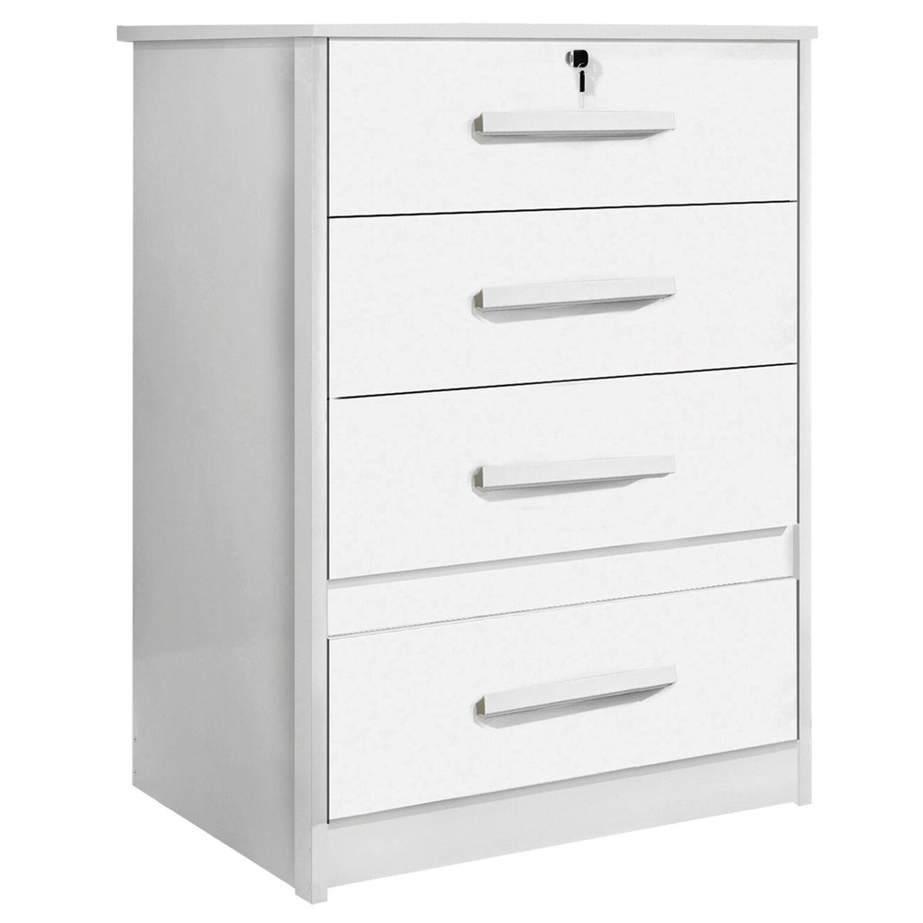 Cômoda 4 Gavetas Veneza Branco – BENETIL - Móveis furniture