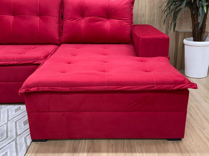 Sofá Canto Vermelho Leblon - Móveis furniture