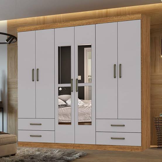 Guarda Roupa Casal Hércules 06 Portas 04 Gavetas Freijó/Off – Carioca