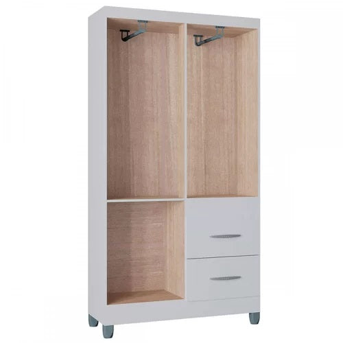 Guarda-Roupa 4 Portas Milão 0,91 m Chocolate/Off White – POQUEMA