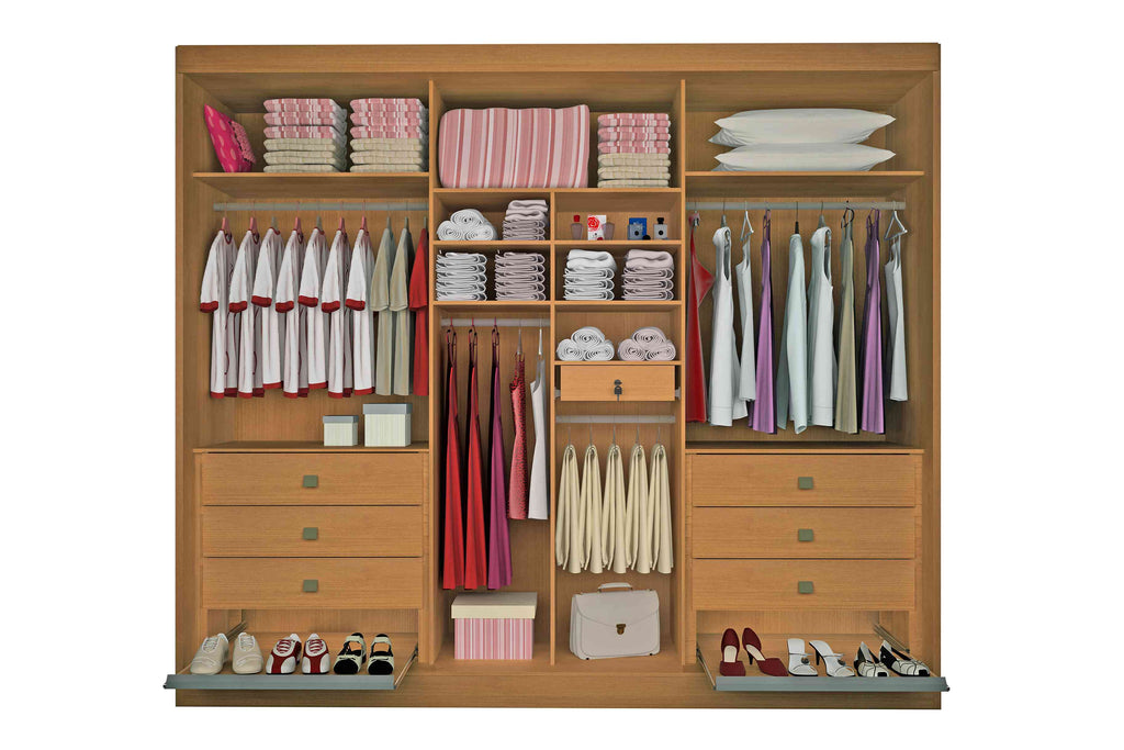 Roupeiro Athos 6P Cinamomo Ripado - Móveis furniture