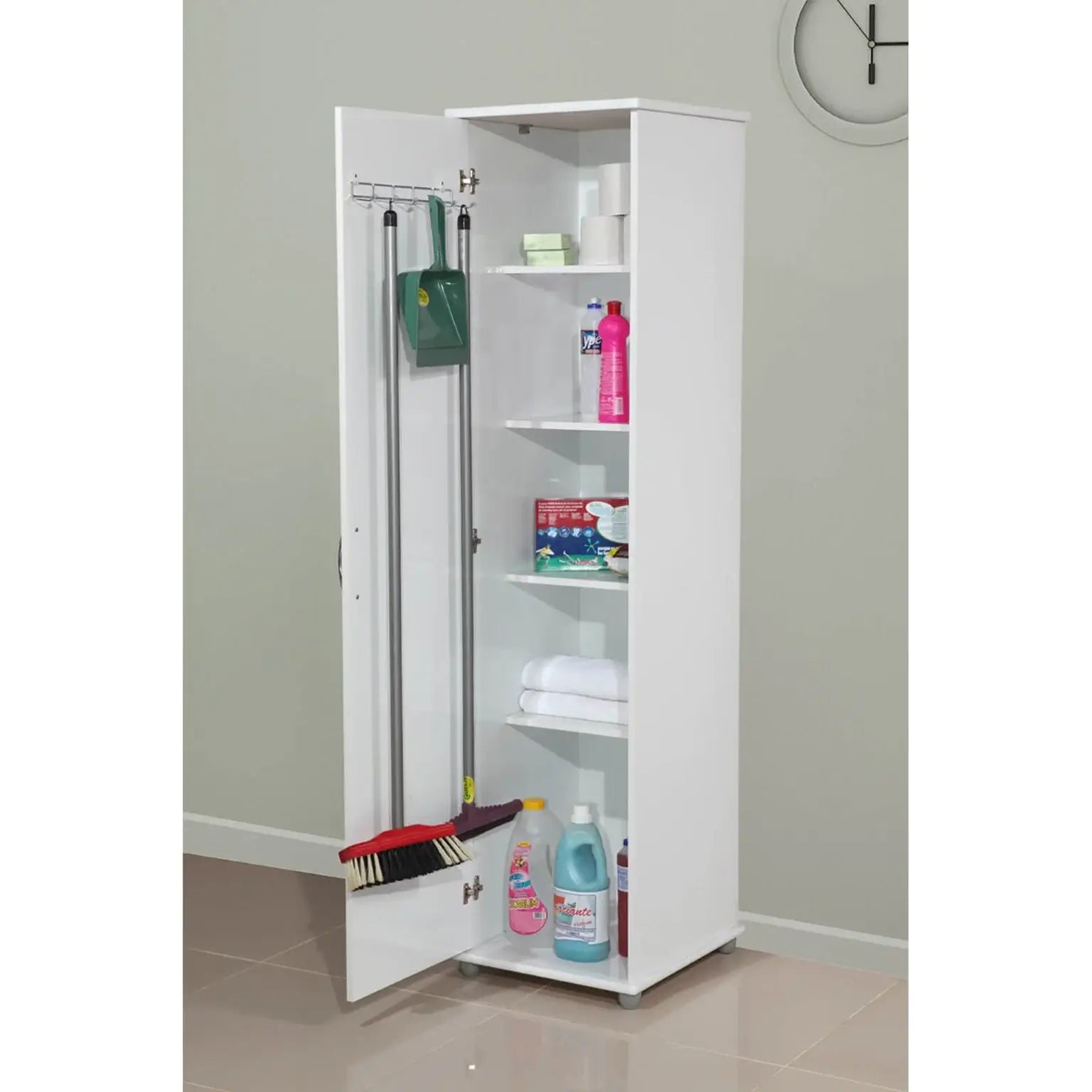 Armário Multiuso Cuiabá 1 Porta 4 Prateleiras Arte Móveis