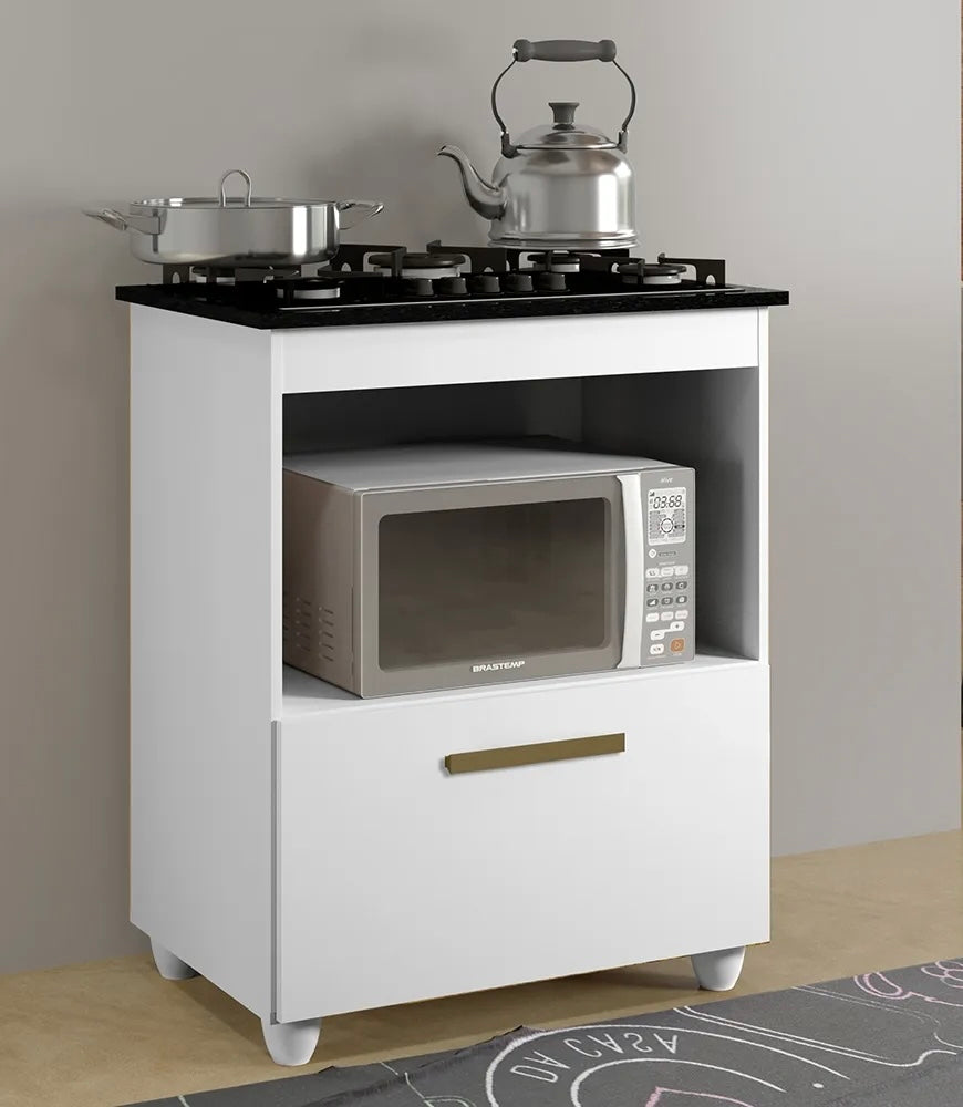 Balcão para Cooktop 4 Bocas Salvia Kaiki Móveis - Móveis furniture