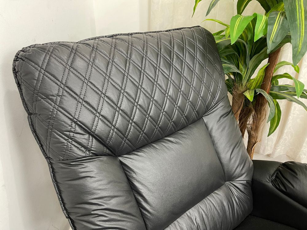 Poltrona do Papai Ref.: 669 Reclinável – Preto Courino - Móveis furniture