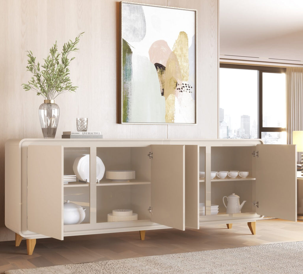 Buffet 4 Portas Liv Off White – EDN MÓVEIS